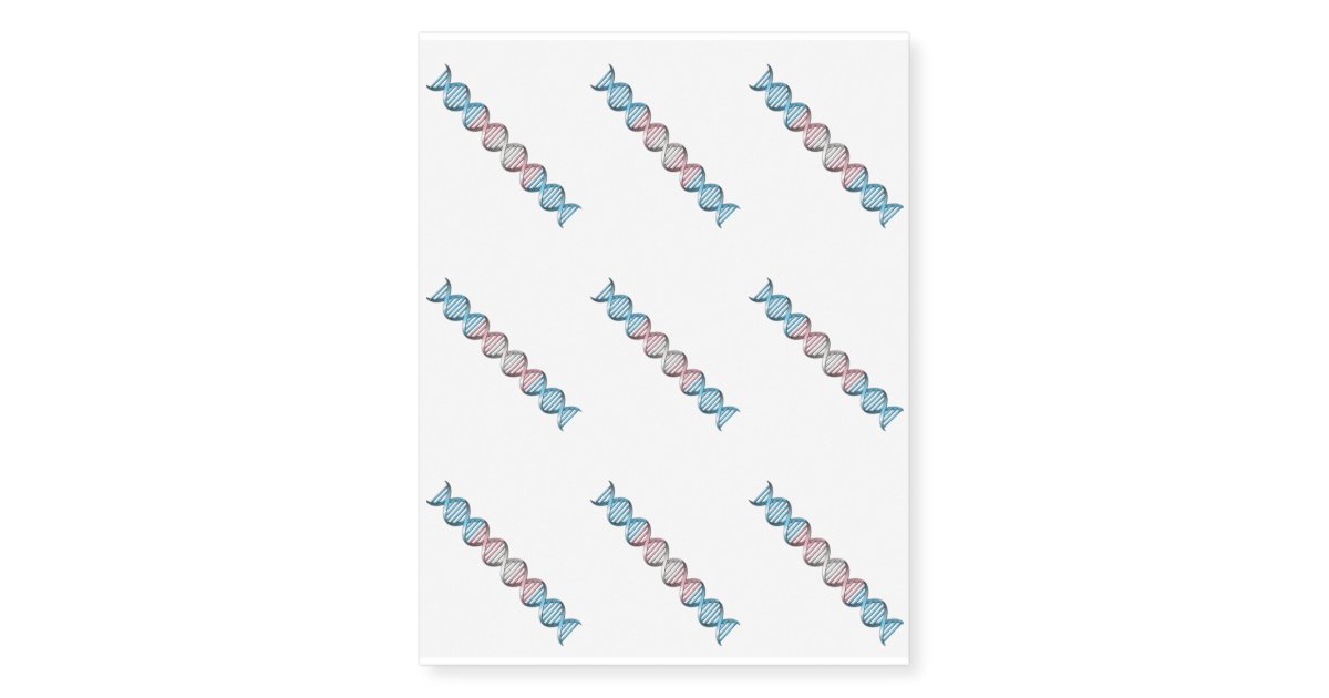 Transgender Pride DNA Temporary Tattoos