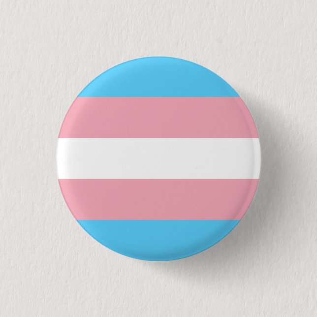Transgender Pride Flag Badge Button (Front)