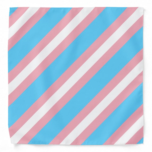 Transgender pride flag bandana (Front)