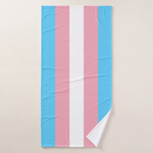 Transgender Pride Flag Bath Towel