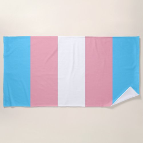 Transgender Pride Flag Beach Towel