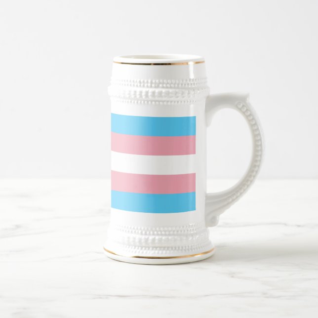 Transgender Pride Flag Beer Stein (Right)