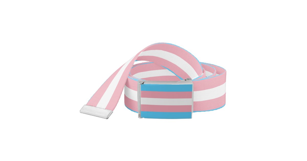 Transgender pride flag belt | Zazzle