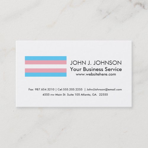 Transgender Pride Flag Business Card