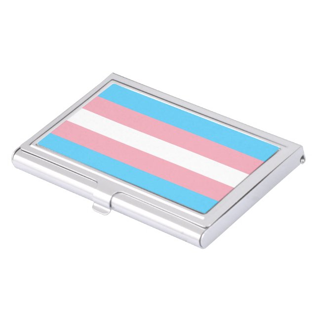 Transgender Pride Flag Business Card Case (Front)