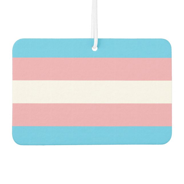 Transgender Pride Flag Car Air Freshener (Front)