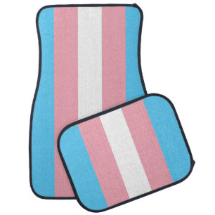 Transgender Pride Flag Car Floor Mat