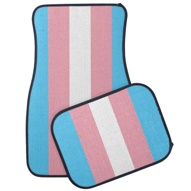 Transgender Pride Flag Car Floor Mat (Set)