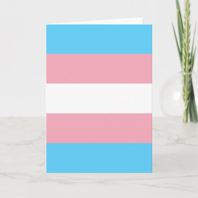 Transgender Pride Flag Card (Front)