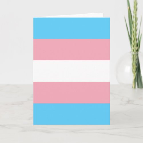 Transgender Pride Flag Card