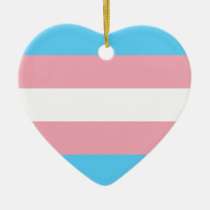 Transgender Pride Flag Ceramic Ornament