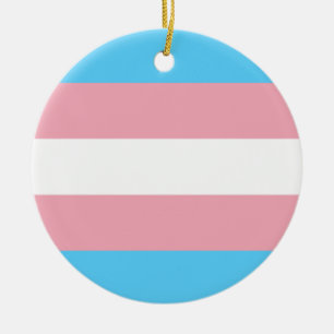 Transgender Pride Flag Ceramic Ornament