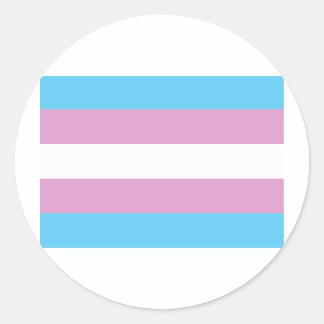 Transgender Pride Flag Classic Round Sticker (Front)