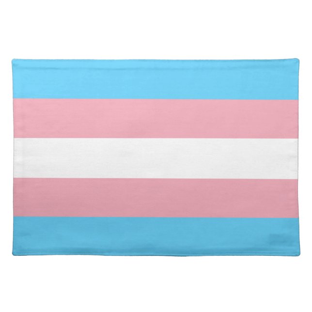 Transgender Pride Flag Cloth Placemat (Front)