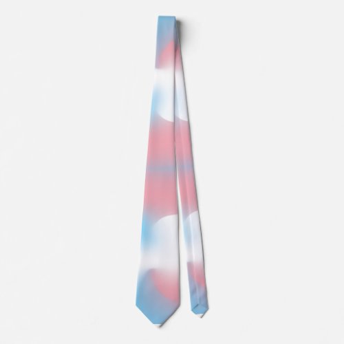 Transgender Pride Flag Color Swirl Neck Tie