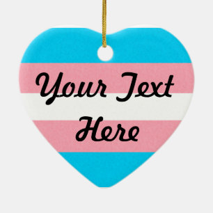 Transgender Pride Flag Colored Background Ceramic Ornament