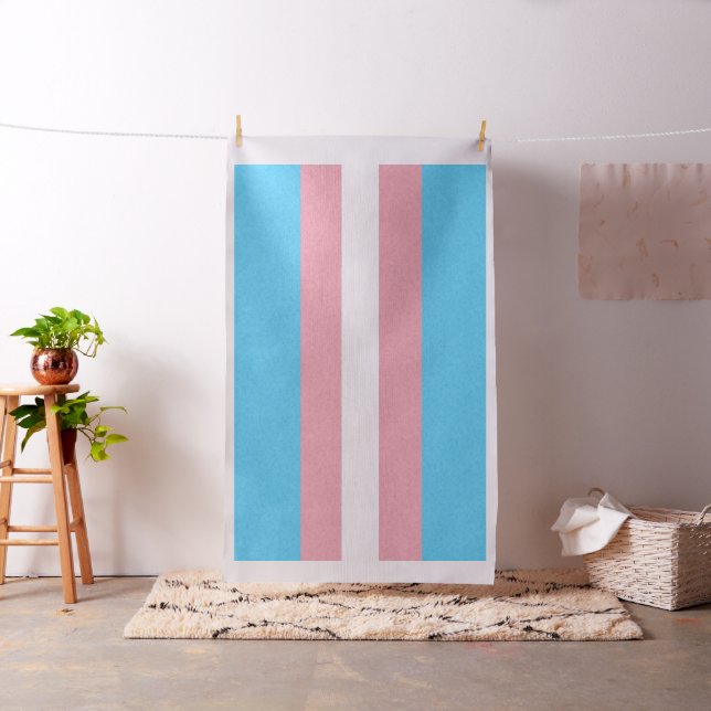 Transgender Pride Flag Colored Background Fabric (In Situ)