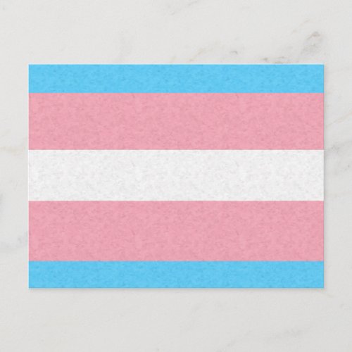 Transgender Pride Flag Colored Background Postcard