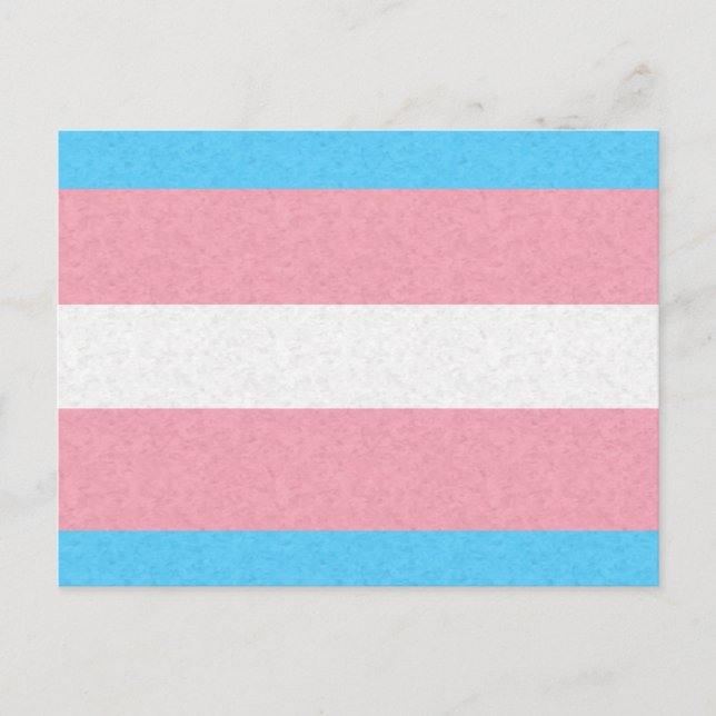 Transgender Pride Flag Colored Background Postcard (Front)
