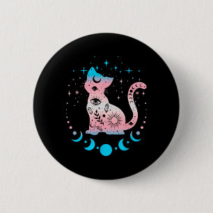 Transgender Pride Flag Colors Cat Lovers  Button