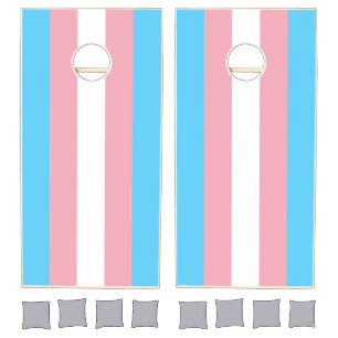 Transgender Pride Flag Cornhole Set