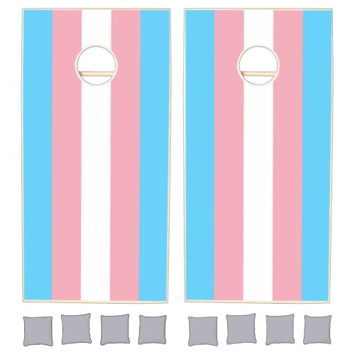 Transgender Pride Flag Cornhole Set