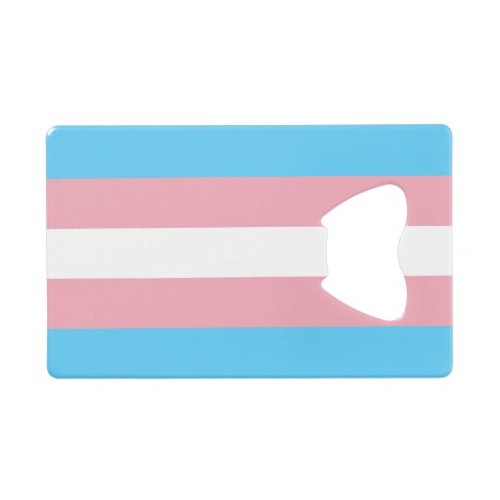 Transgender Pride Flag Credit Card Bottle Opener