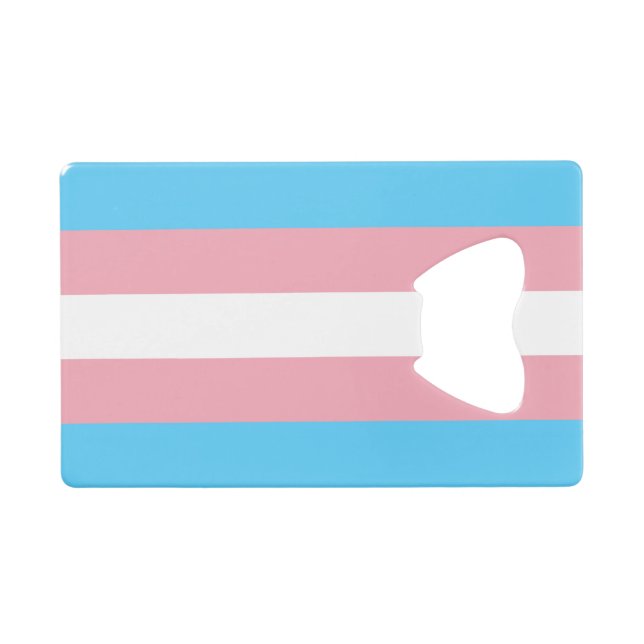 Transgender Pride Flag Credit Card Bottle Opener (Front (Horizontal))