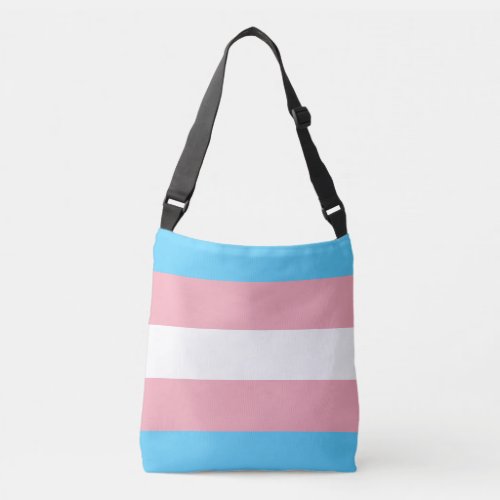 Transgender pride flag crossbody bag