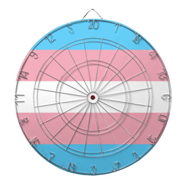 Transgender Pride Flag Dart Board (Front)