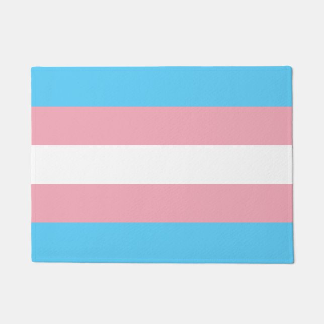Transgender Pride Flag Doormat (Front)