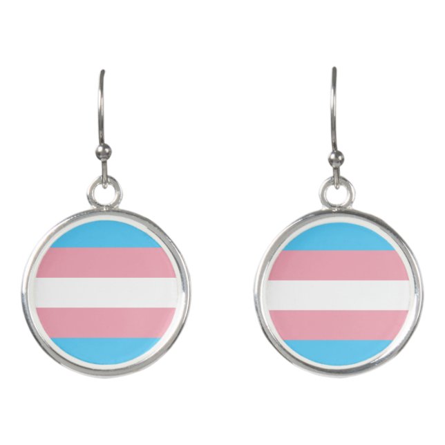 Transgender Pride Flag Earrings (Front)