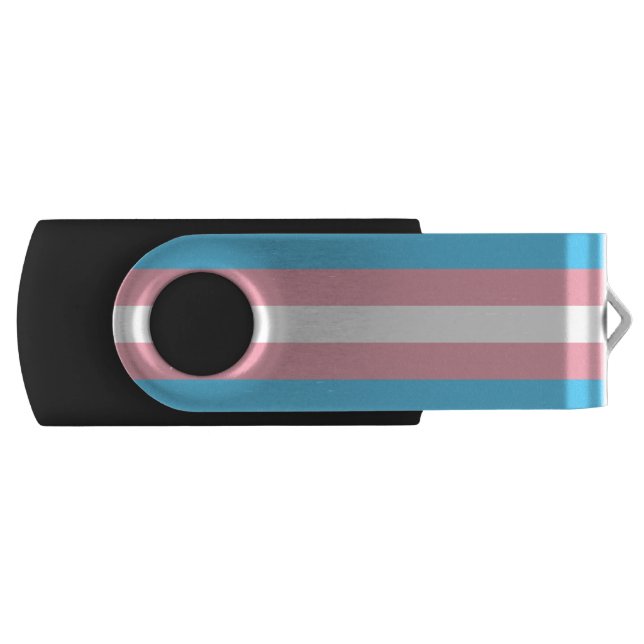 Transgender Pride Flag Flash Drive (Front)