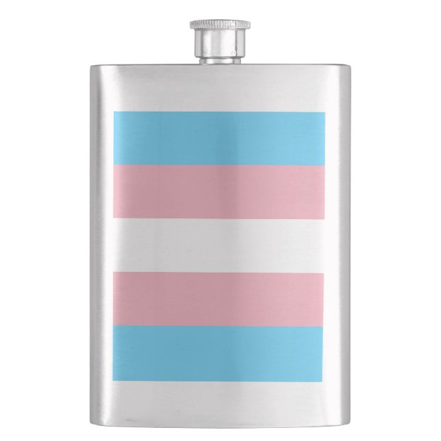 Transgender Pride Flag Flask (Front)
