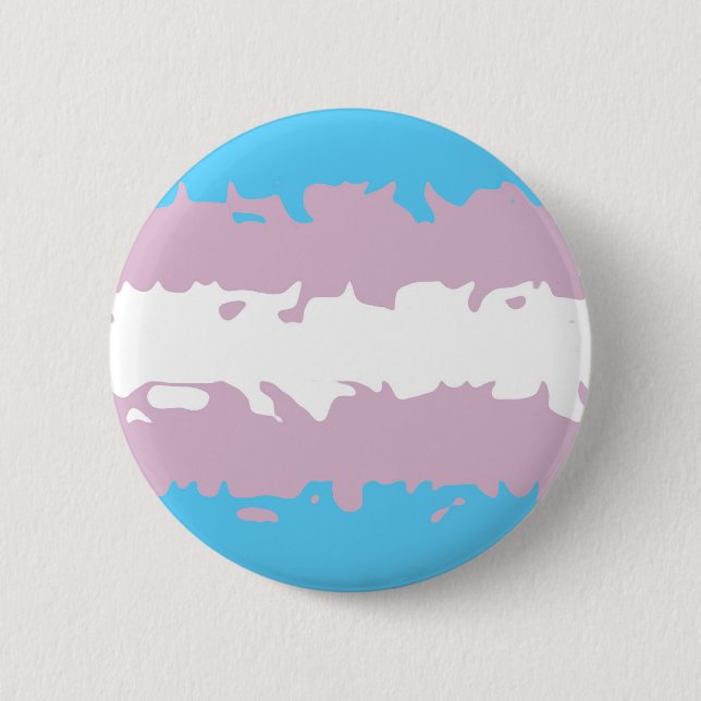 Transgender Pride Flag (Fuzzy) Button (Front)