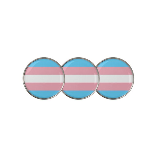 Transgender Pride Flag Golf Ball Marker (3 Up)