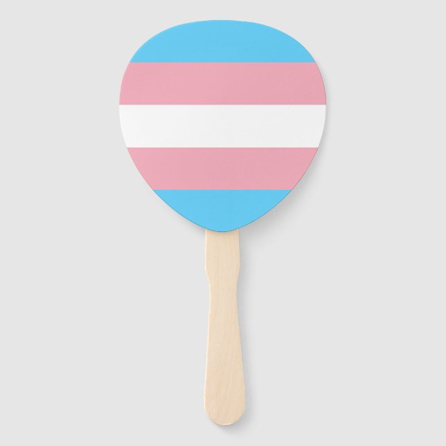 Transgender Pride Flag Hand Fan (Front)