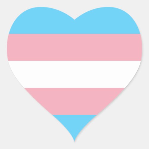 Transgender Pride Flag Heart Sticker
