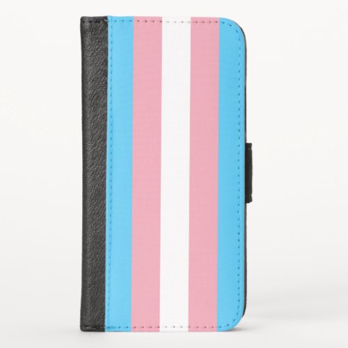 Transgender Pride Flag iPhone X Wallet Case