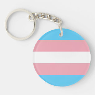 Transgender Pride Flag Keychain