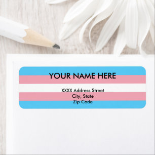 Transgender Pride Flag Label