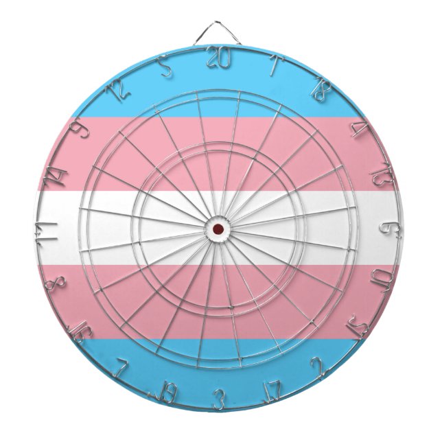 Transgender Pride Flag - LGBT Rainbow Dart Board (Front)