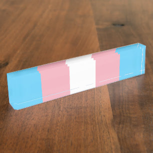 Transgender Pride Flag - LGBT Rainbow Desk Name Plate
