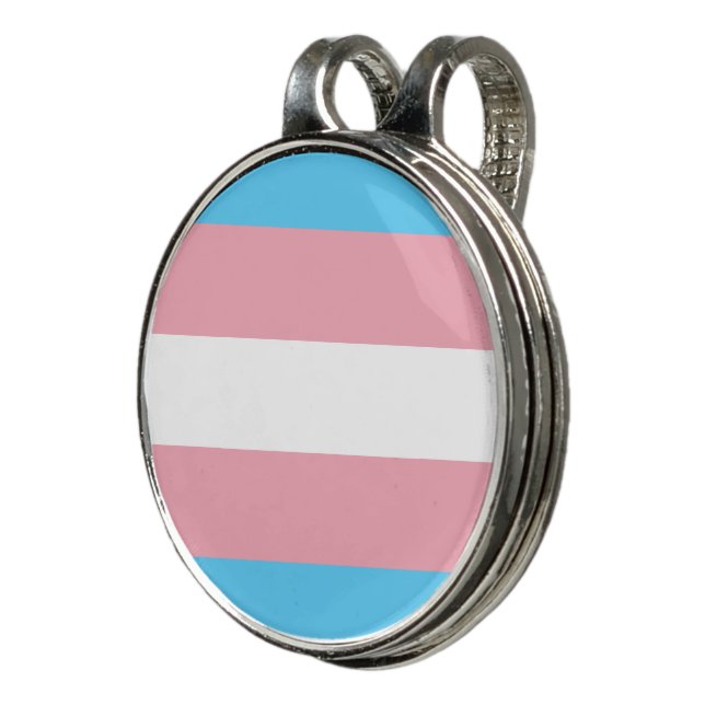 Transgender Pride Flag - LGBT Rainbow Golf Hat Clip (3/4)