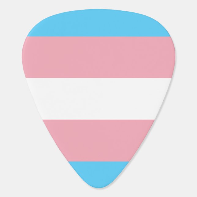 Transgender Pride Flag - LGBT Rainbow Guitar Pick (Back)