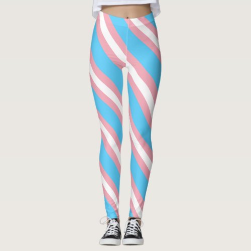 Transgender Pride Flag _ LGBT Rainbow Leggings