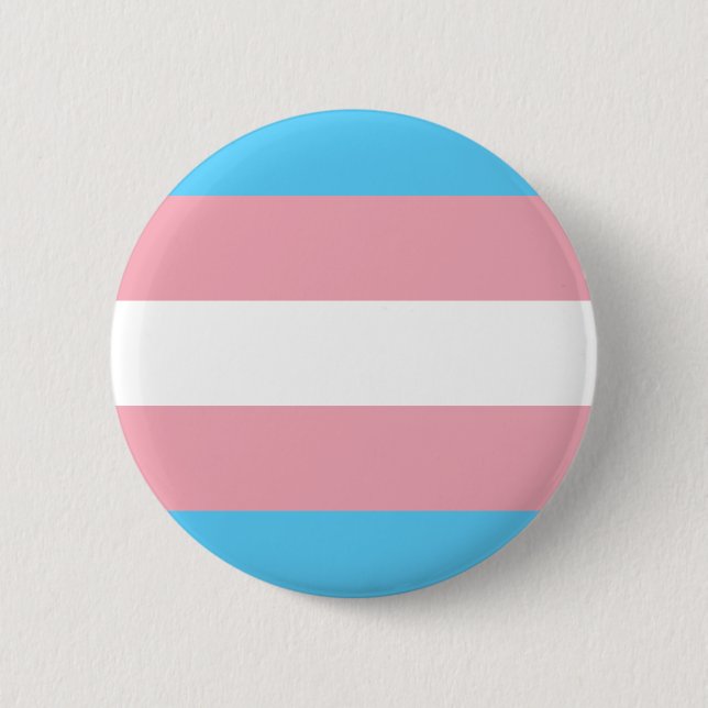Transgender Pride Flag - LGBT Rainbow Pinback Button (Front)