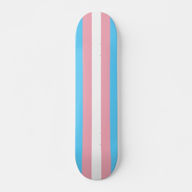 Transgender Pride Flag - LGBT Rainbow Skateboard (Front)