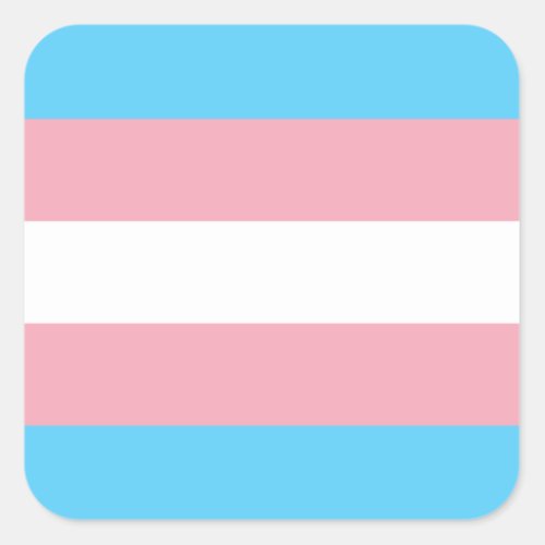 Transgender Pride Flag _ LGBT Rainbow Square Sticker