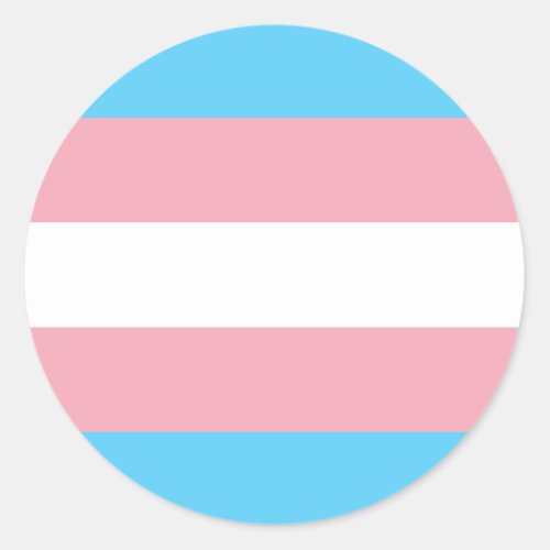 Transgender Pride Flag _ LGBT Trans Rainbow Classic Round Sticker